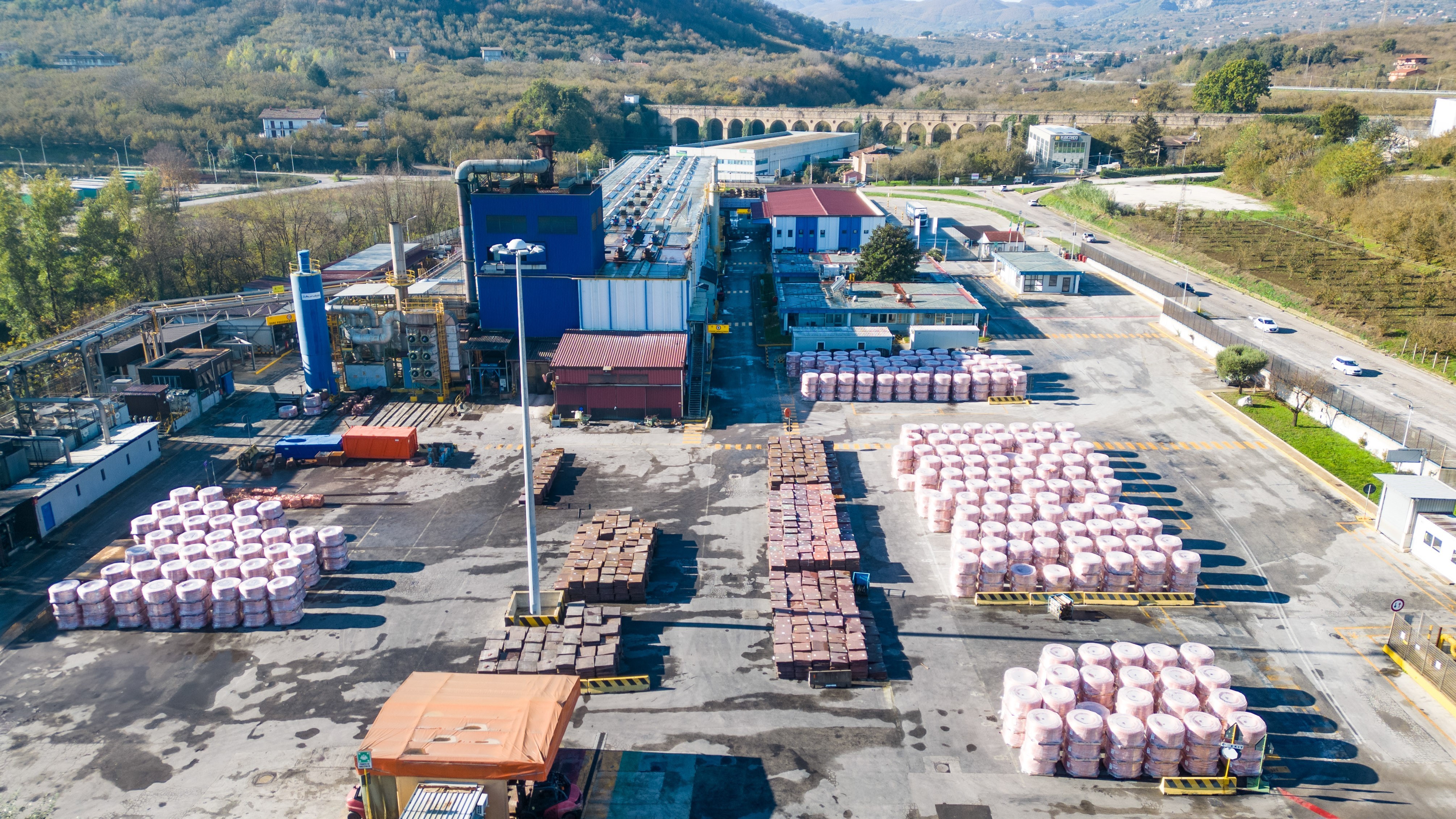 Aurubis Standort Avellino Werkansicht Luftaufnahme