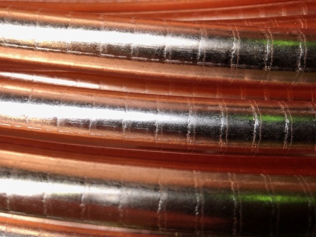 Aurubis close-up of wire rod.