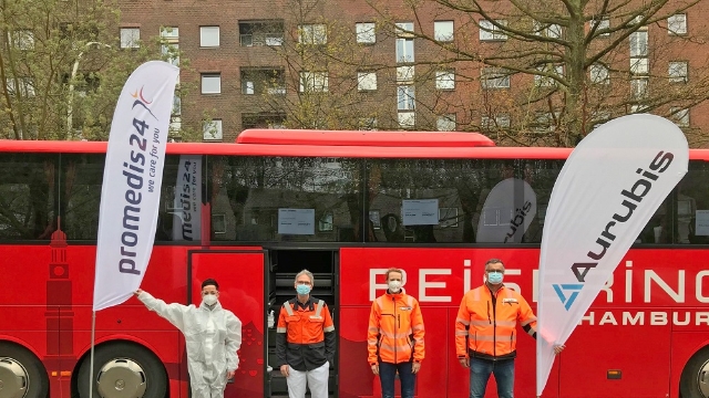 Testbus Veddel und Wilhelmsburg