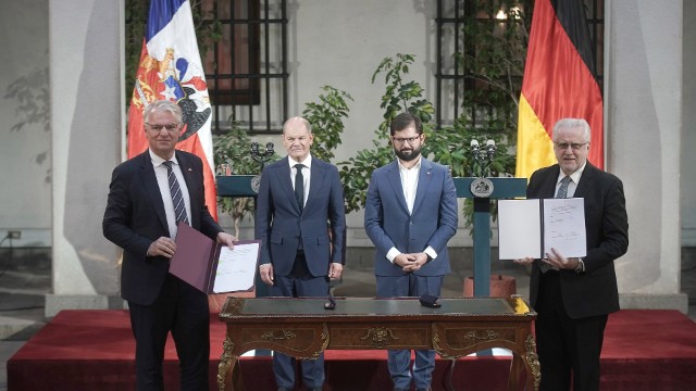 Aurubis-Codelco, Roland Harings, Olaf Scholz, Gabriel Boric, Máximo Pacheco